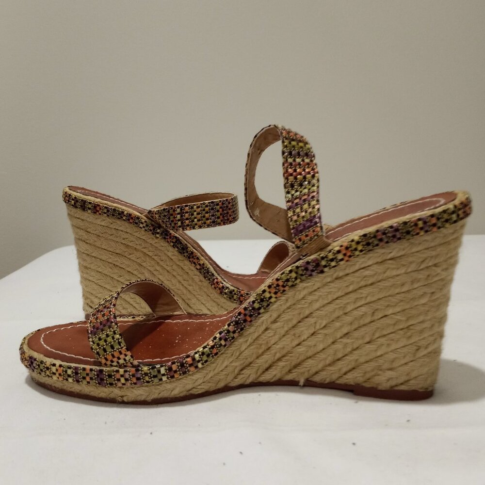 ANN MARINO MULTI-COLOURED WEDGE SANDALS WOMEN SIZE 10
